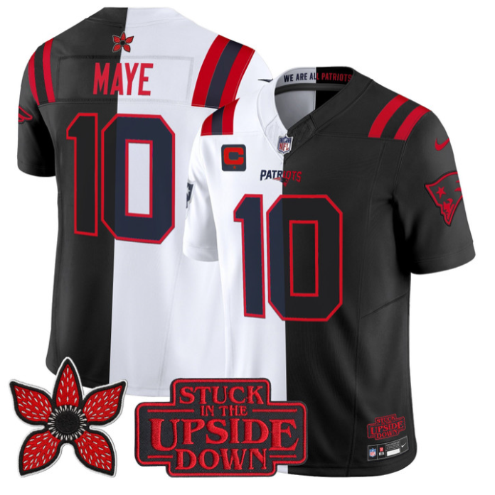 Drake Maye Jersey #10 Patriots Upside Down Edition Vapor Limited