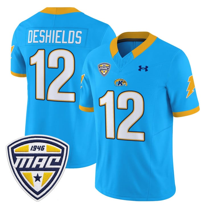Dru DeShields Jersey #12 Kent State Golden Flashes 2025 Stitched