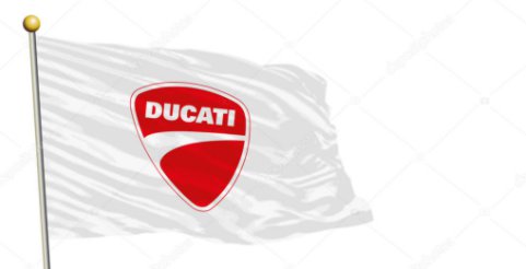 Ducati White Flag 3X5 Ft Polyester Banner USA 90x150cm