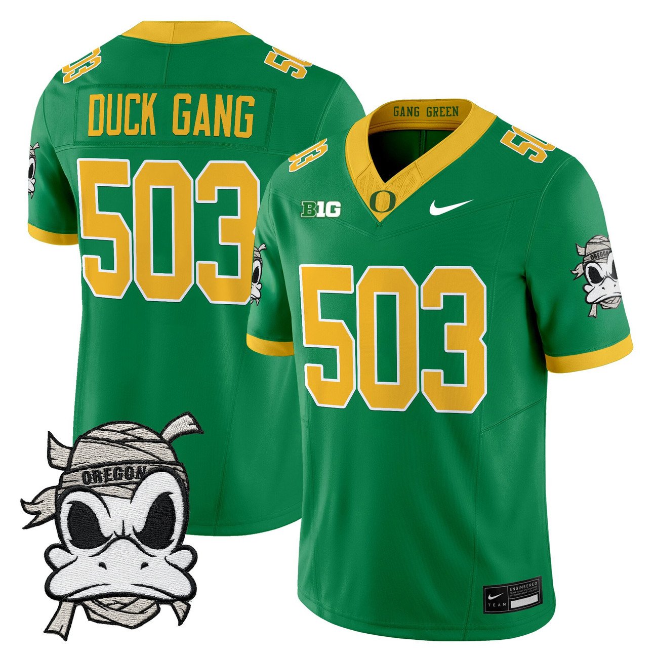 Duck Gang Jersey #503 Oregon Ducks 2025 Mummy Duck Vapor Limited Stitched