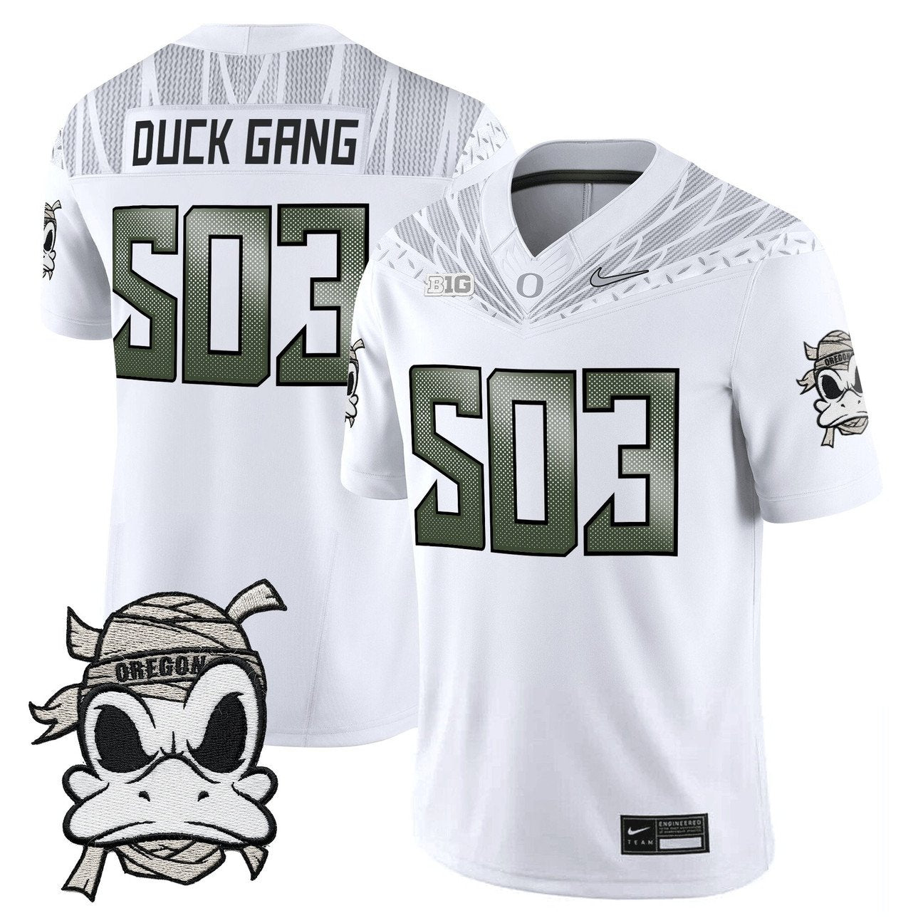 Duck Gang Jersey #503 Oregon Ducks 2025 Mummy Duck Vapor Limited Stitched