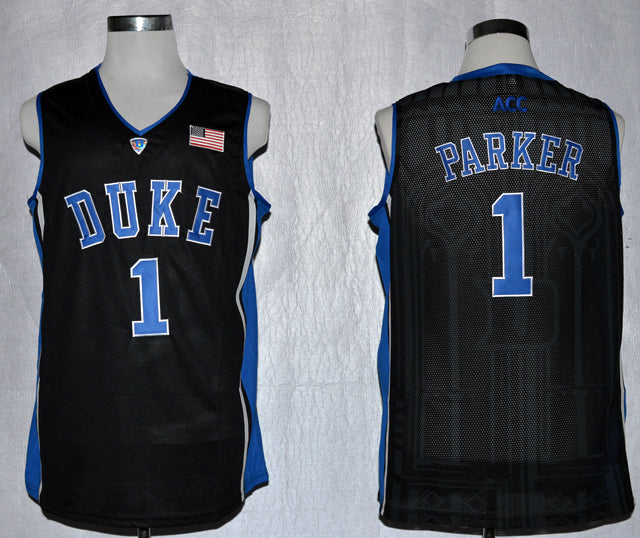 Duke Blue Devils #1 Jabari Parker Basketball NCAA Basketball Jersey Black