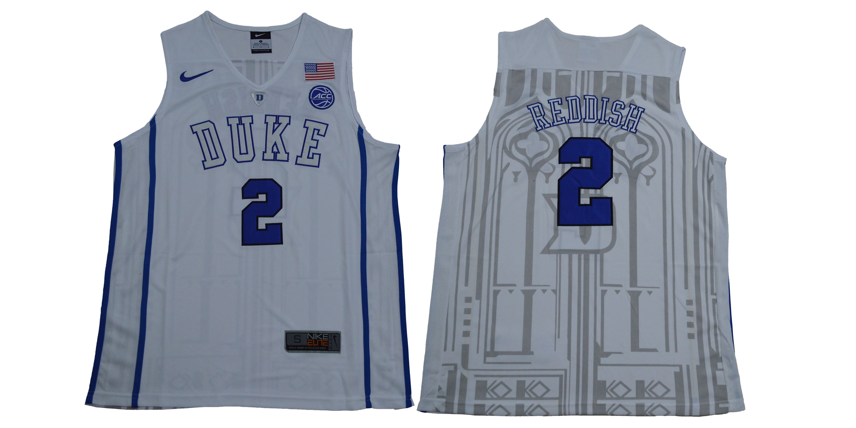 Duke Blue Devils #2 Reddish Basketball NCAA Basketball Jersey New White