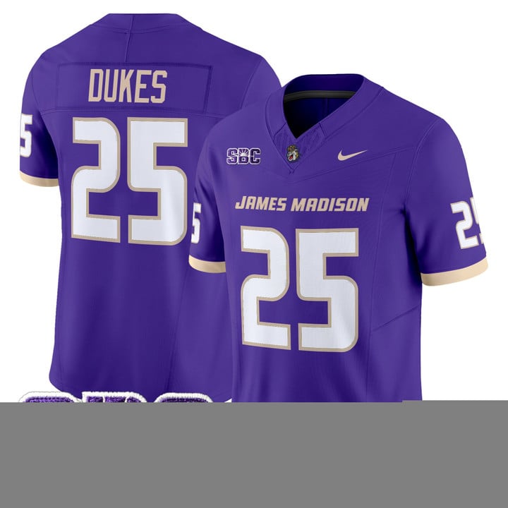 Dukes Jersey #25 James Madison Dukes 2025 Vapor Limited Stitched