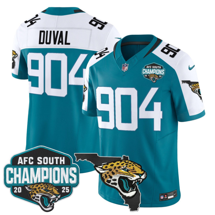 Duval Jersey #904 AFC South Division Champions 2025 Florida Stitched ALternate