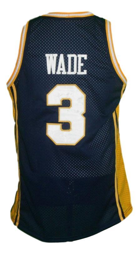 Dwyane Wade Jersey #3 Marquette College Basketball Navy Blue