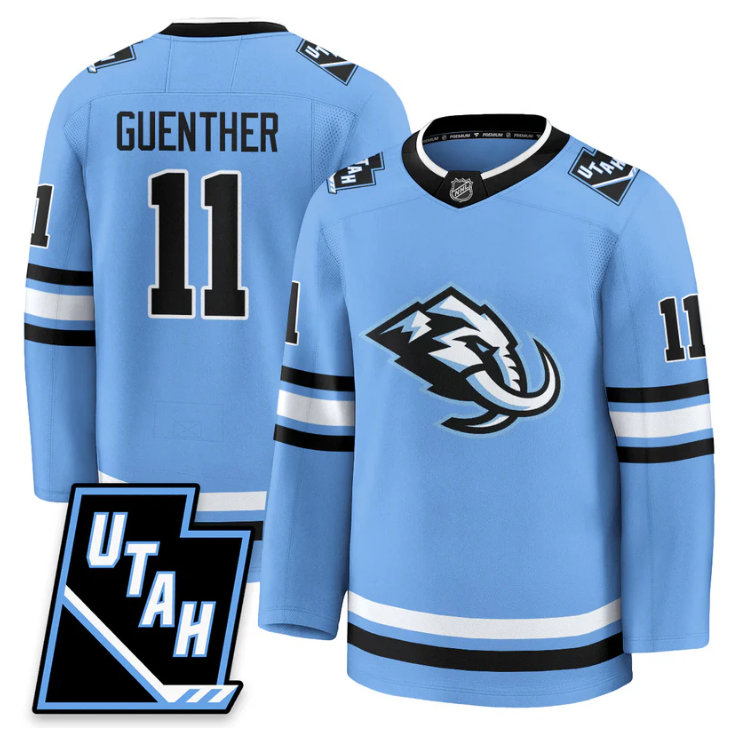 Dylan Guenther Jersey #11 Utah Hockey Mammoth 2025 Limited All Stitched Blue