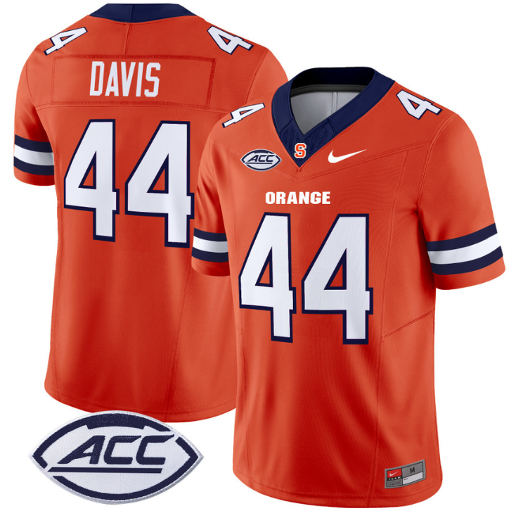 Ernie Davis Jersey #44 Syracuse Orange Vapor Limited College Football Orange