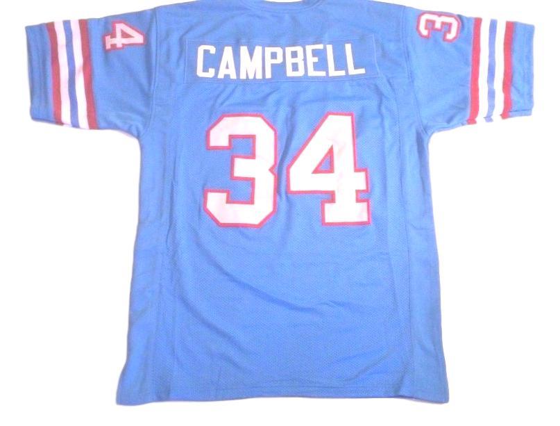 Earl Campbell CUSTOM STITCHED Unsigned Football Jersey Blue