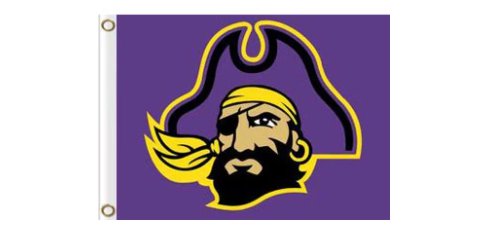 East Carolina Pirates Basketball USA Flag 3X5ft Banner USA Polyester with 2 Brass Grommets