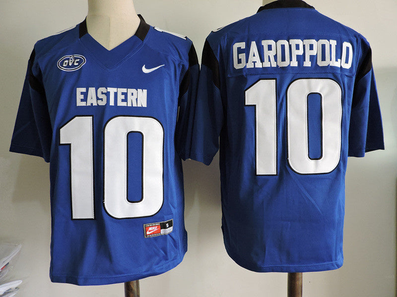Eastern Illinois #10 JIMMY GAROPPOLO College Football Jersey Blue