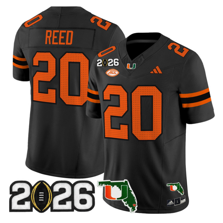 Ed Reed Jersey #20 Miami Hurricanes 2026 CFP Final Florida Stitched
