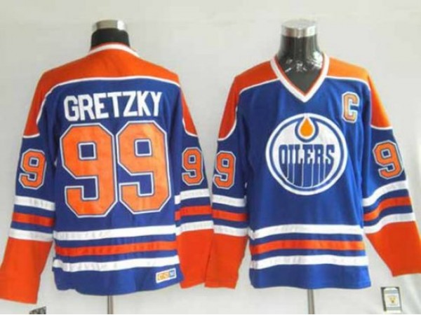 Edmonton Oilers #99 Wayne Gretzky Vintage CCM Jersey - Blue