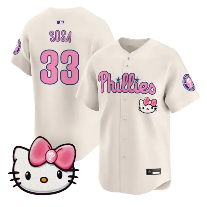Edmundo Sosa Jersey #33 Philadelphia Phillies Hello Kitty Stitched