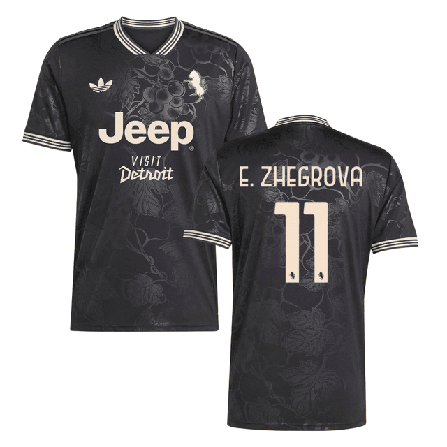 Edon Zhegrova 11 Juventus 2025-26 Third Match Jersey – Black