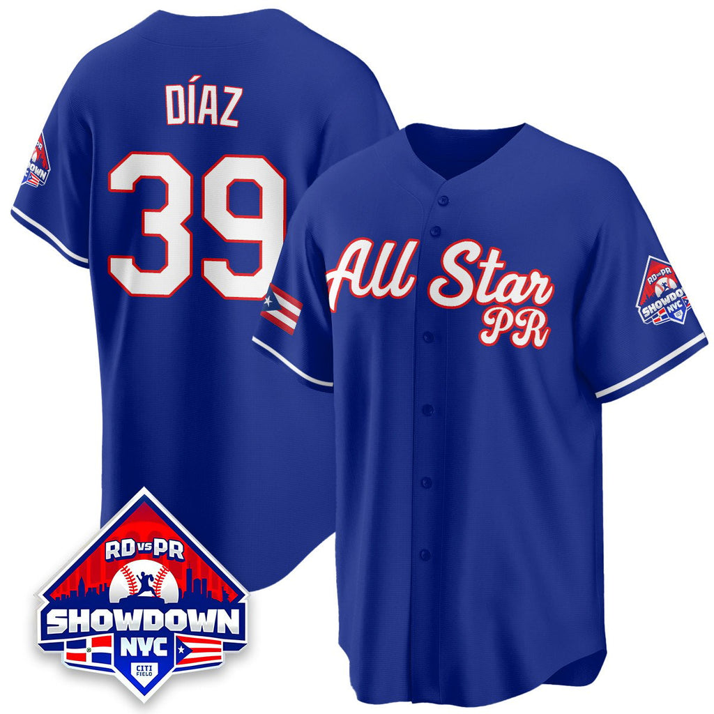 Edwin Díaz Jersey #39 Puerto Rican Baseball All-Star 2025 Stitched Blue