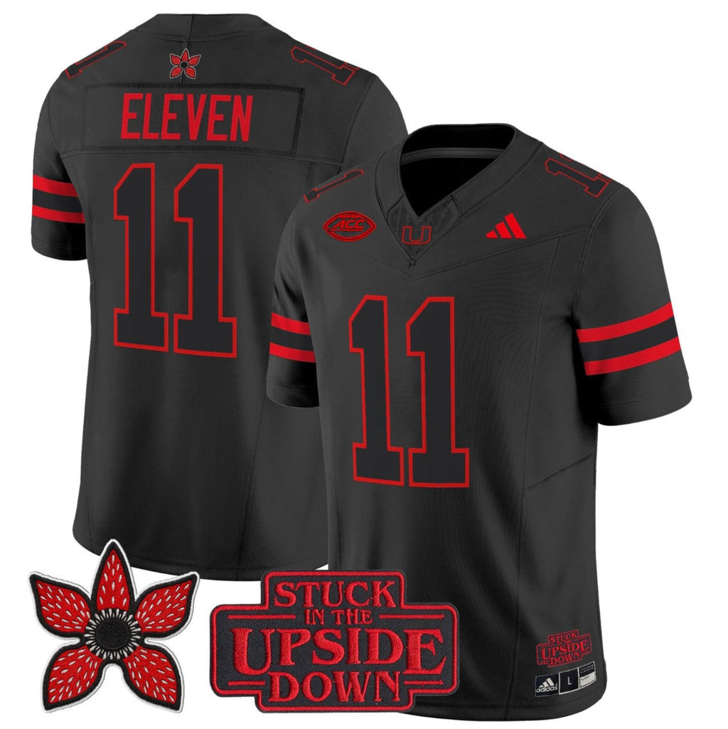 Eleven Jersey #11 Miami Hurricanes Stranger Things Edition Limited Stitched
