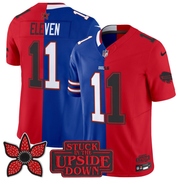 Eleven Jersey #11  Bills Upside Down Edition Vapor Limited Stitched