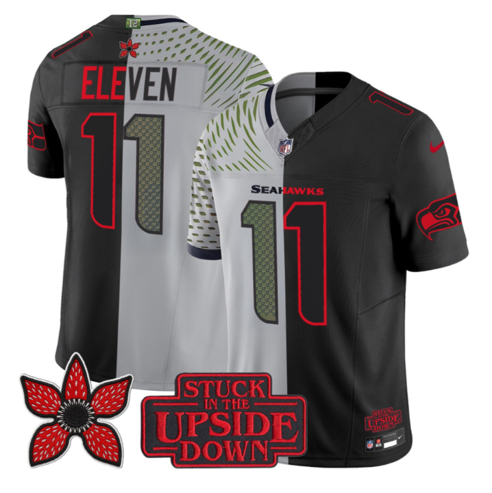 Eleven Jersey #1 Seahawks Upside Down Edition Vapor Stitched