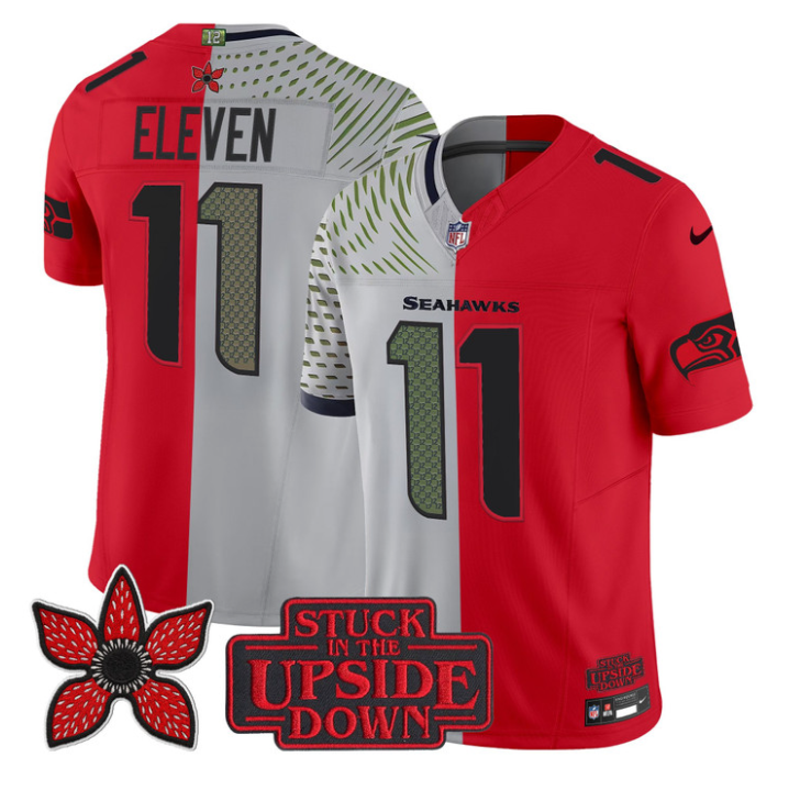 Eleven Jersey #1 Seahawks Upside Down Edition Vapor Stitched