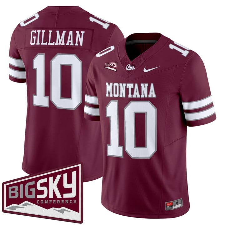 Eli Gillman Jersey #10 Montana Grizzlies 2025 Vapor Limited Stitched Black Alter