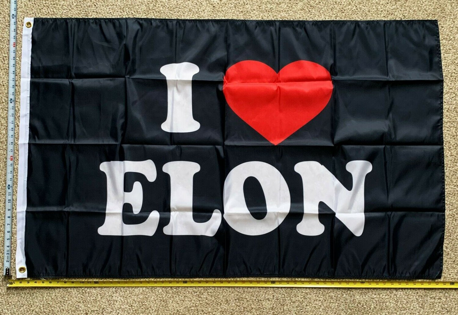 Elon Musk Flag Tesla Cybertruck SpaceX I Love Elon Sign Poster 3x5ft