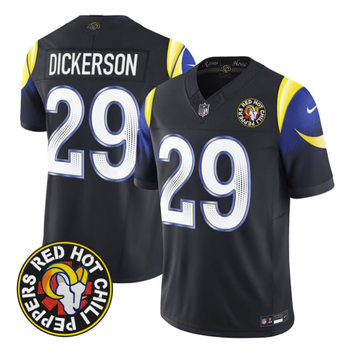 Eric Dickerson Jersey #29 Red Hot Chili Peppers Patch Vapor Limited Stitched