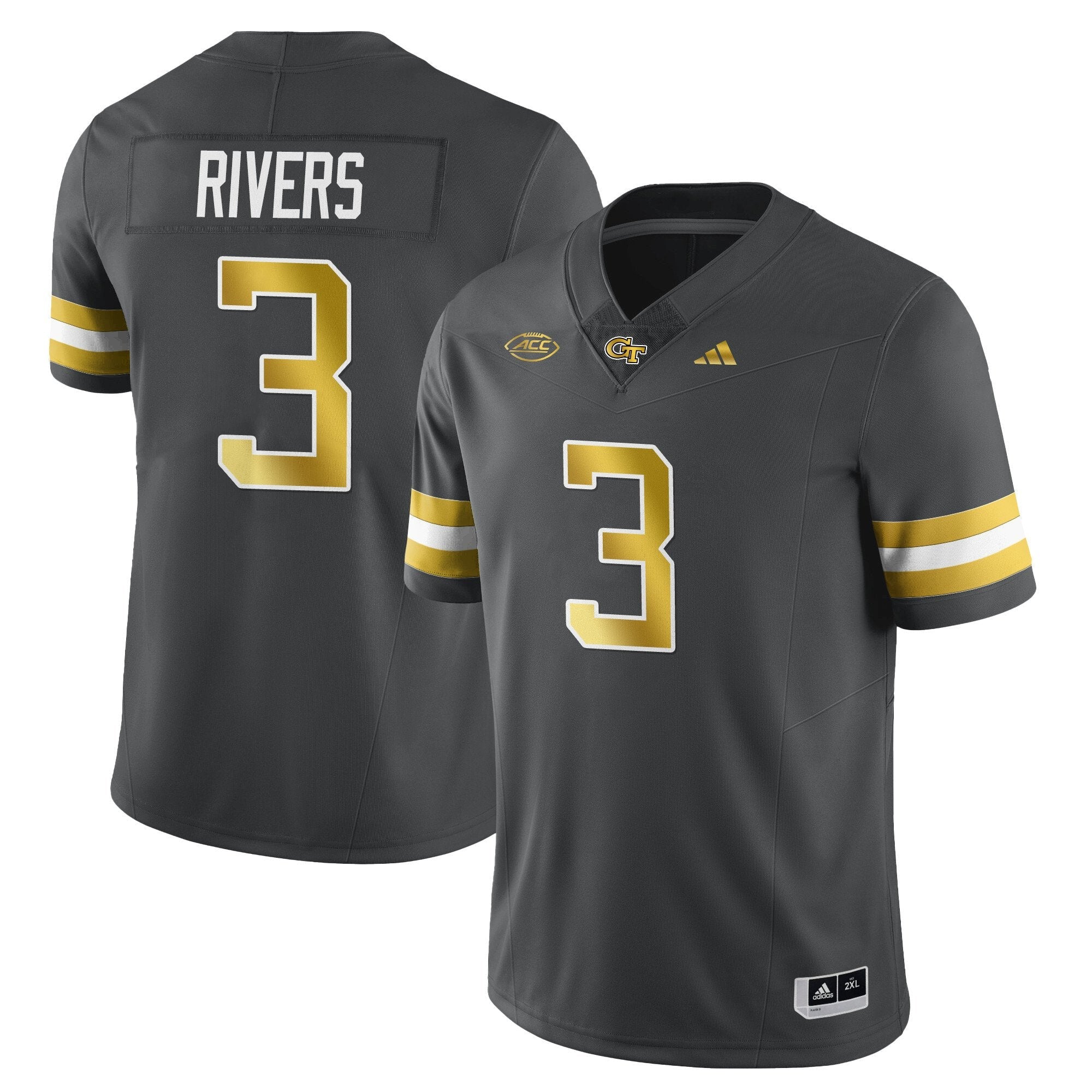 Eric  Rivers Jersey #3 Georgia Tech Football 2025 Limited Stitched Dark Gray