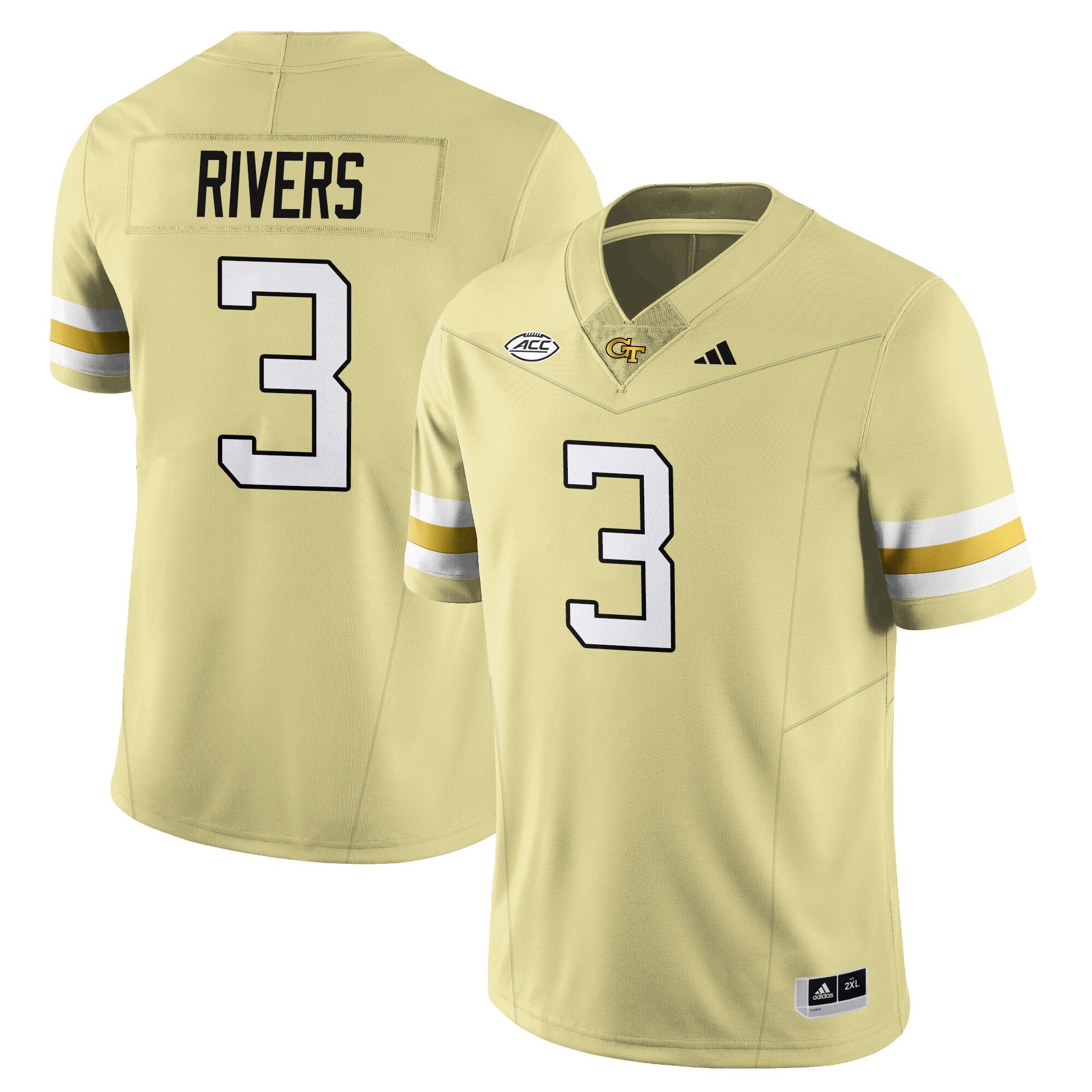 Eric  Rivers Jersey #3 Georgia Tech Football 2025 Limited Stitched Gold
