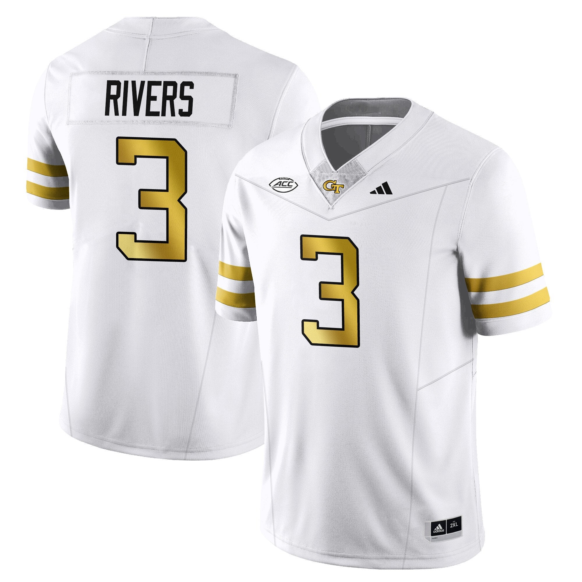 Eric  Rivers Jersey #3 Georgia Tech Football 2025 Limited Stitched White