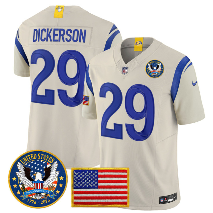 Eric Dickerson Jersey #29 United States 250th Patch Vapor Stitched