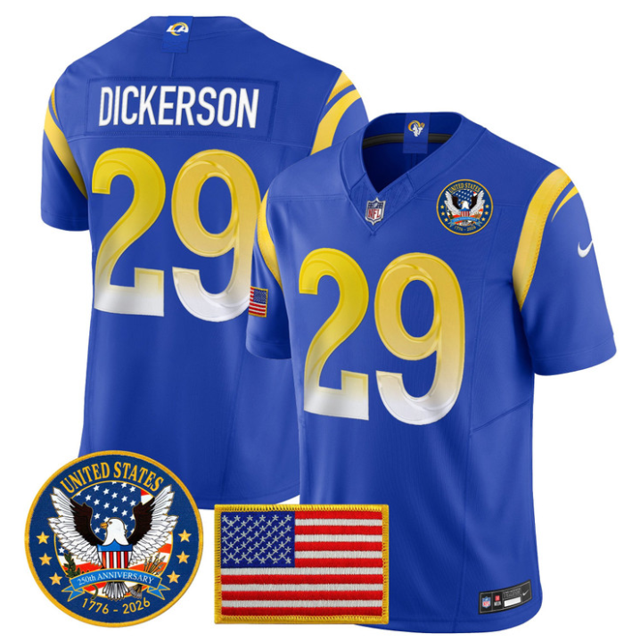 Eric Dickerson Jersey #29 United States 250th Patch Vapor Stitched