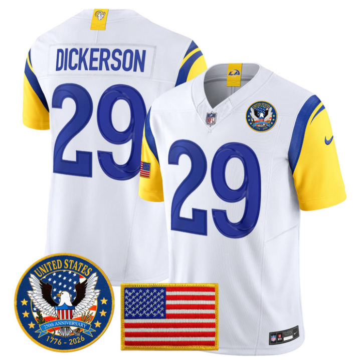 Eric Dickerson Jersey #29 United States 250th Patch Vapor Stitched