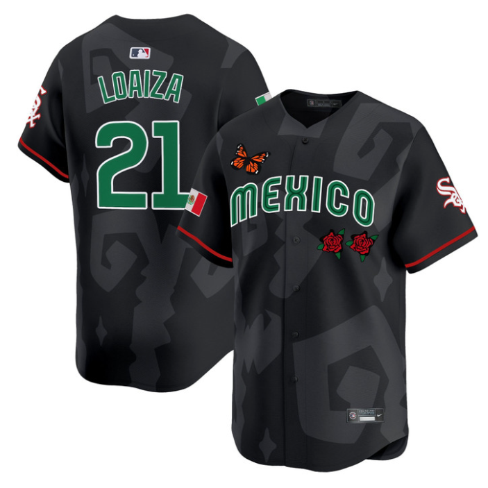 Esteban Loaiza Jersey #21 Mexican Heritage 2025 Sentrock Vapor Limited Stitched Black
