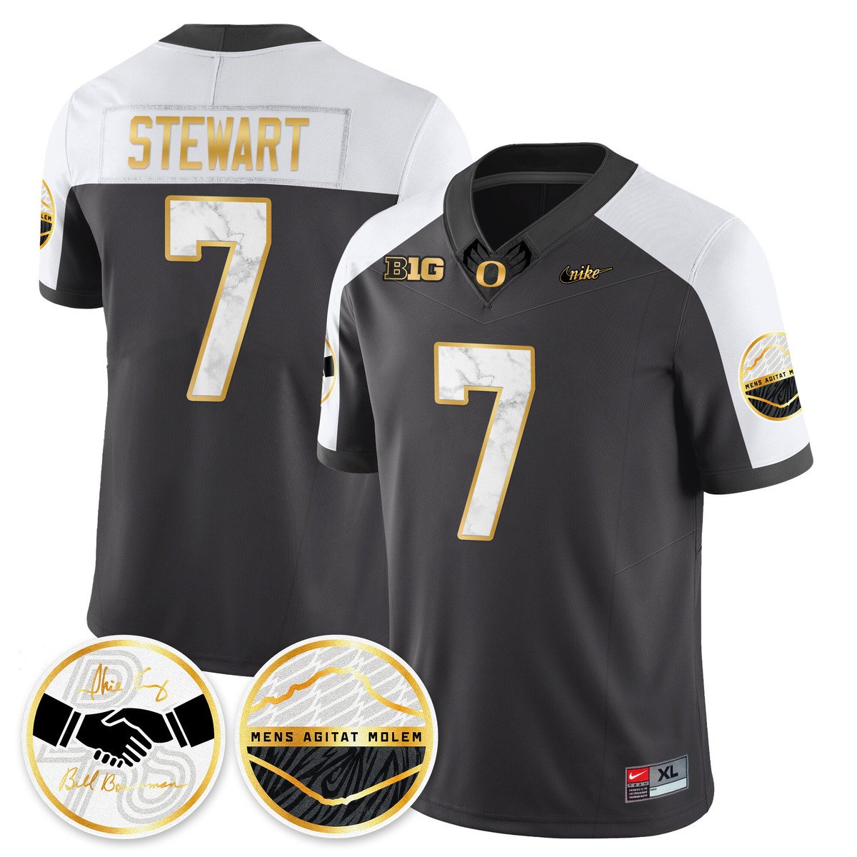 Evan Stewart Jersey #7 Oregon Ducks 2025 Shoe Duck Stitched Black Alter