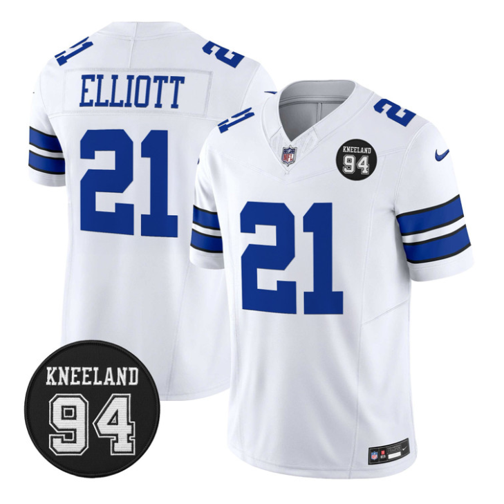 Ezekiel Elliott Jersey #21 Marshawn Kneeland Memorial Patch Stitched