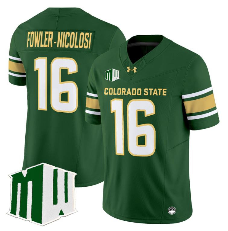 Fowler-Nicolosi Jersey #16 Colorado State Rams 2024 Stitched Orange