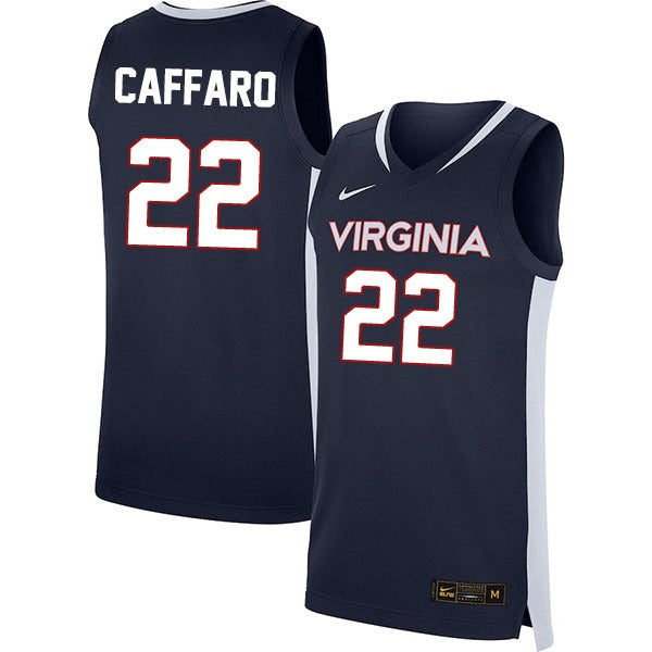 Francisco Caffaro Jersey #22 Virginia Cavaliers College Basketball Stitched Navy