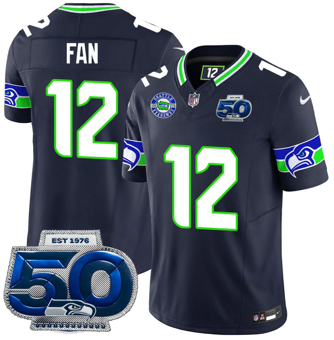 Fan Jersey #12 50th Season Vapor Limited All Stitched
