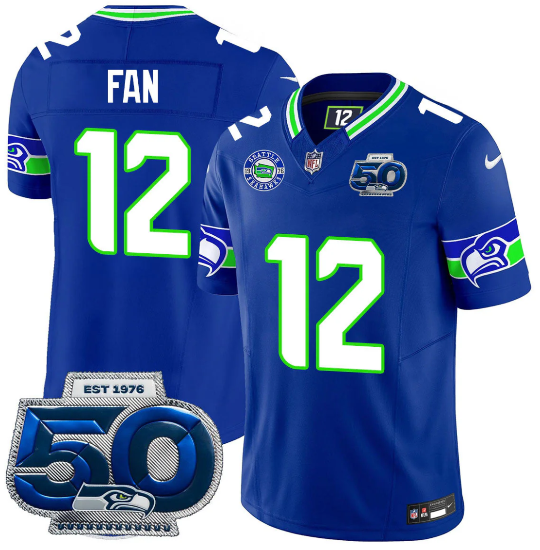 Fan Jersey #12 50th Season Vapor Limited All Stitched