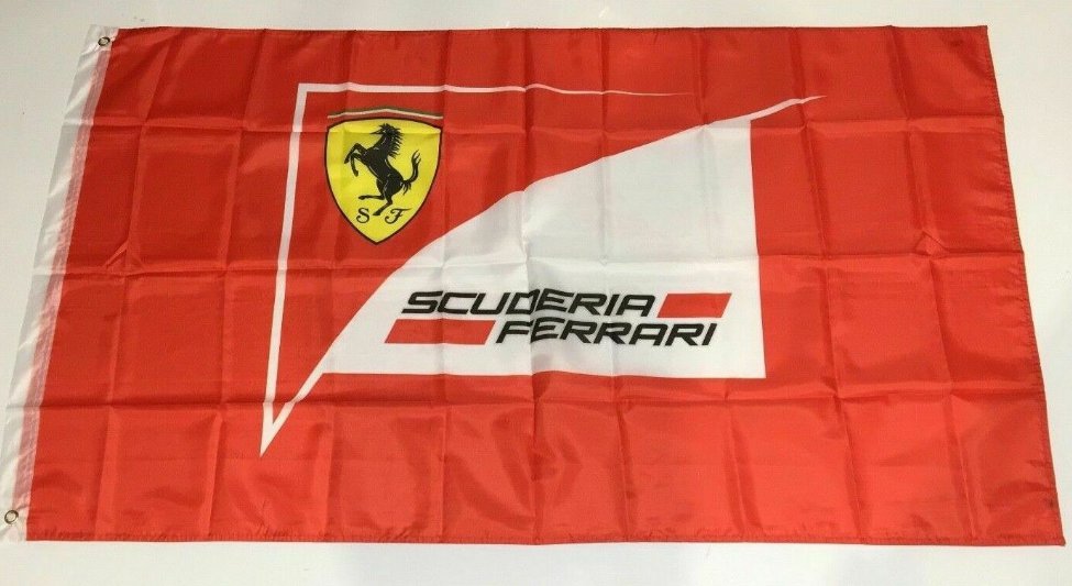 Ferrari Flag - Car Italy Collectible Mechanic Workshop Man Cave 3x5ft