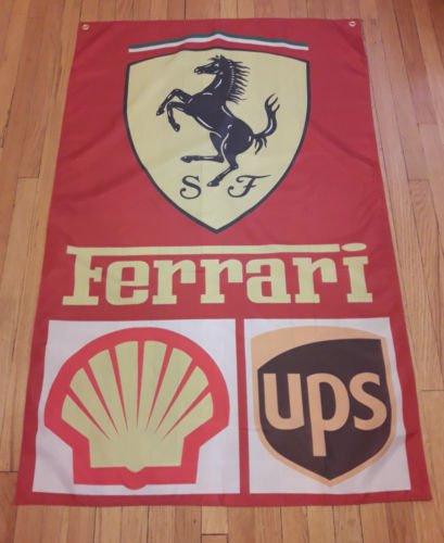 Ferrari Flag Racing Shell UPS 3X5 Ft Polyester Banner USA 90x150cm