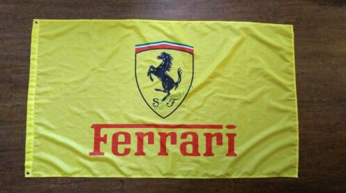Ferrari Flag Yellow 3X5 Ft Polyester Banner USA 90x150cm