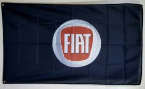 Fiat Black Flag 3X5 Ft Polyester Banner USA 90x150cm