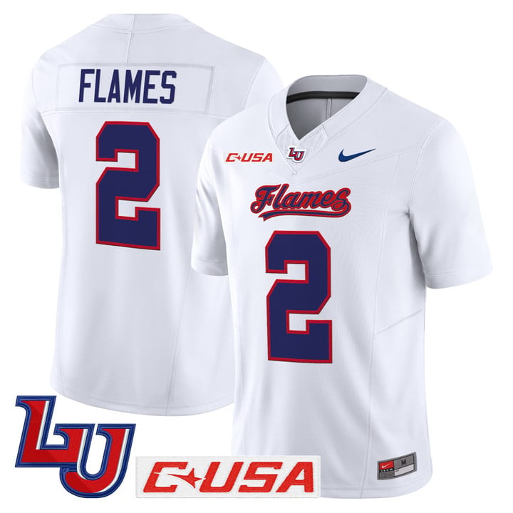 Flames Jersey #2 Liberty Flames 2025 Vapor Limited Stitched White