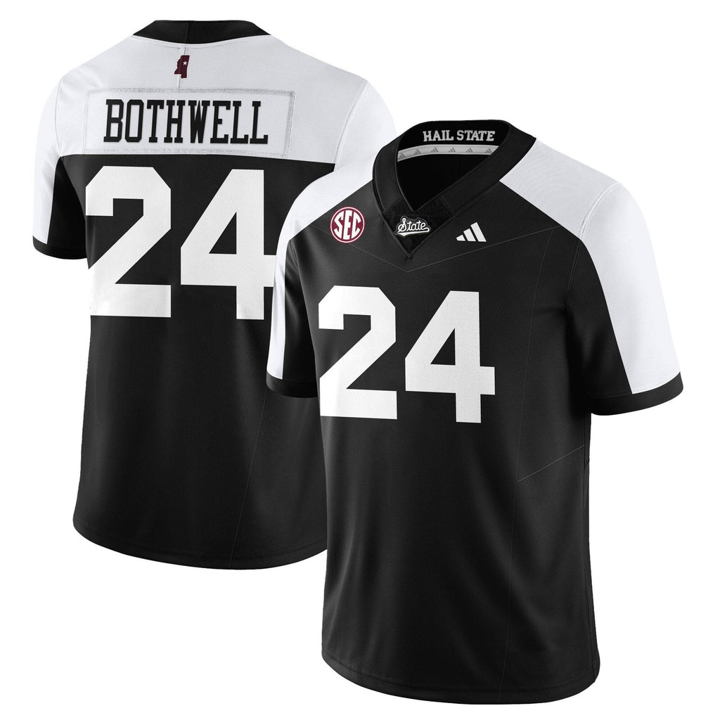 Fluff Bothwell Jersey #24 Mississippi State Football Darkness 2025 Black Alter