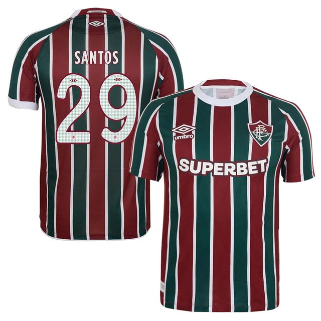 Fluminense Thiago Santos 29 Home 2025-26 Jersey – Red Green