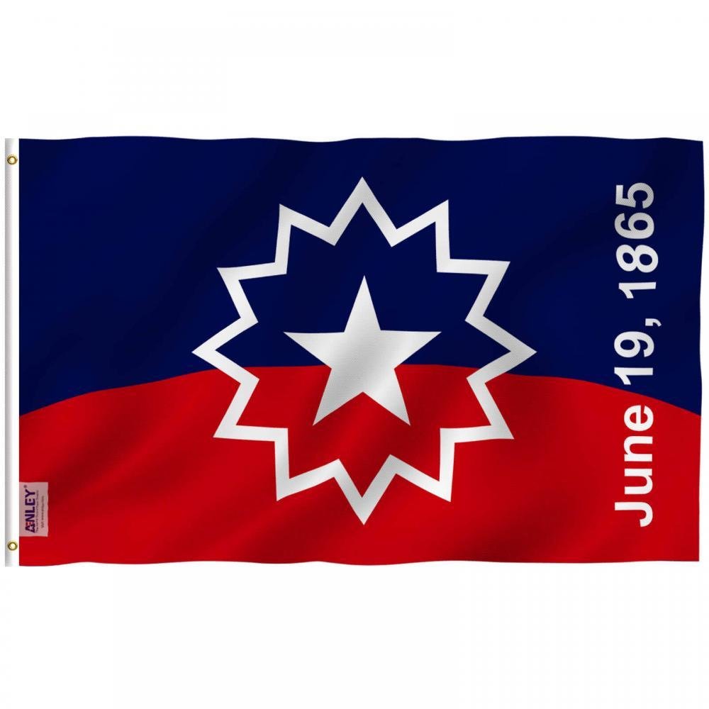Fly Breeze 3×5 Foot Juneteenth Flag with Brass Grommets 3X5Ft Banner USA Polyester