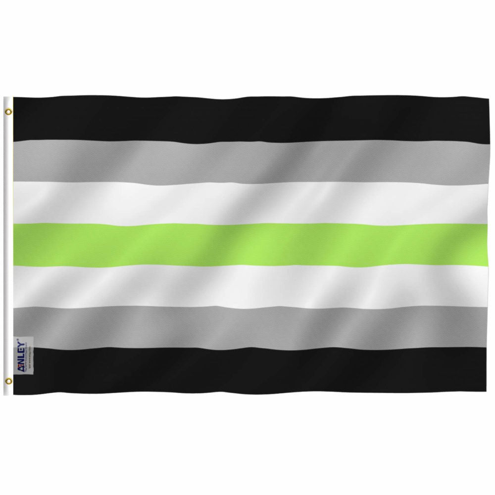 Fly Breeze Agender Pride Flag with Brass Grommets 3X5Ft Banner USA Polyester