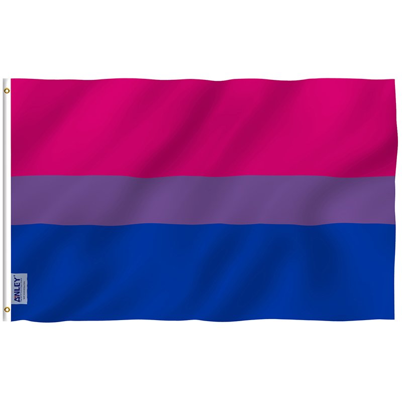 Fly Breeze Bisexual Pride Flag with Brass Grommets 3X5Ft Banner USA Polyester